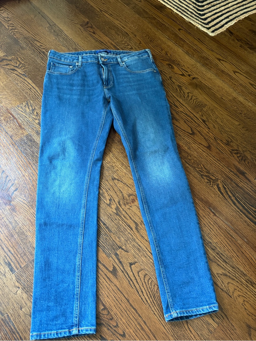 Scotch & Soda Medium Blue Straight Jeans